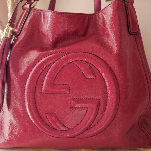 Gucci Fuchsia Leather Shoulder Bag - Picture 3 of 12